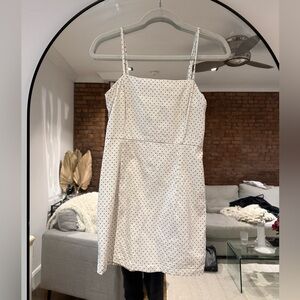 Mini White Polka Dot Dress